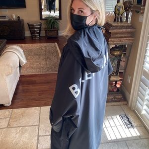 Auth Balenciaga oversized opera nylon raincoat